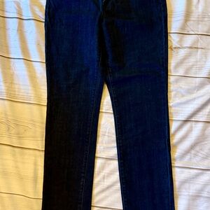 J. Crew Dark Blue Toothpick Stretch Straight Leg Jeans
